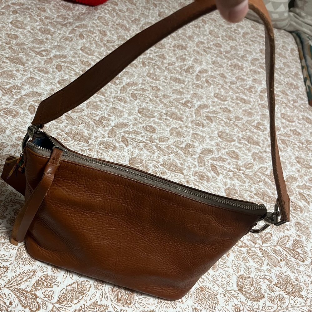 Consuela Tan Leather Shoulder Bag